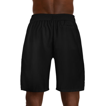 FiveSix Gothic Logo Jogger Shorts — Men's Black Athletic Shorts