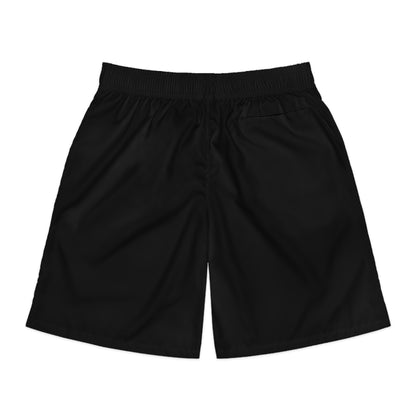 FiveSix Gothic Logo Jogger Shorts — Men's Black Athletic Shorts